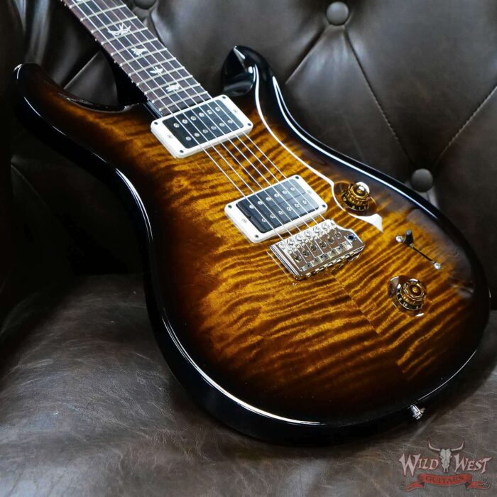 Paul Reed Smith PRS Core Flame Maple Tio Custom 22 Rosewood Fingerboard Black Gold Burst - Image 7