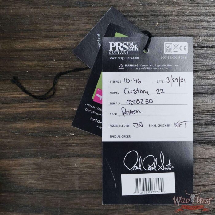 Paul Reed Smith PRS Core Flame Maple Tio Custom 22 Rosewood Fingerboard Black Gold Burst - Image 11