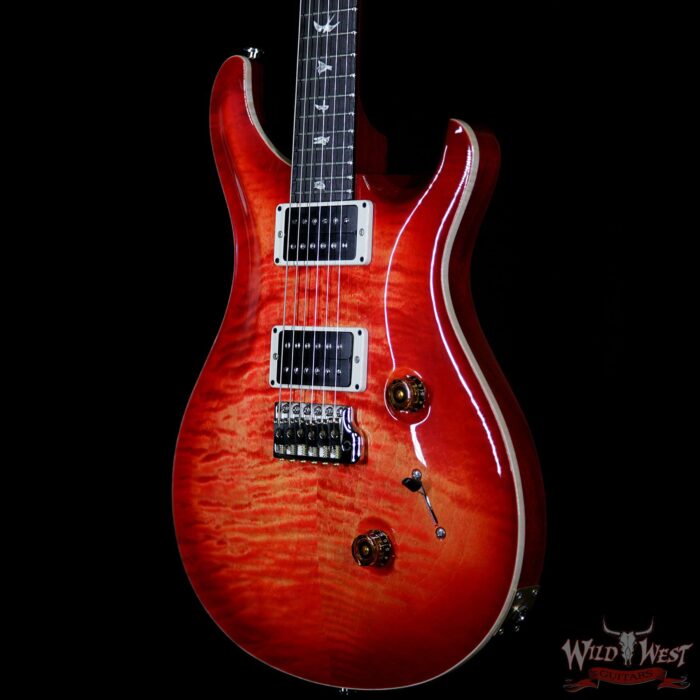 Paul Reed Smith PRS Custom 24 Flame Maple Top Rosewood Fingerboard Blood Orange - Image 2