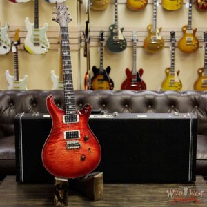 Paul Reed Smith PRS Custom 24 Flame Maple Top Rosewood Fingerboard Blood Orange - Image 9