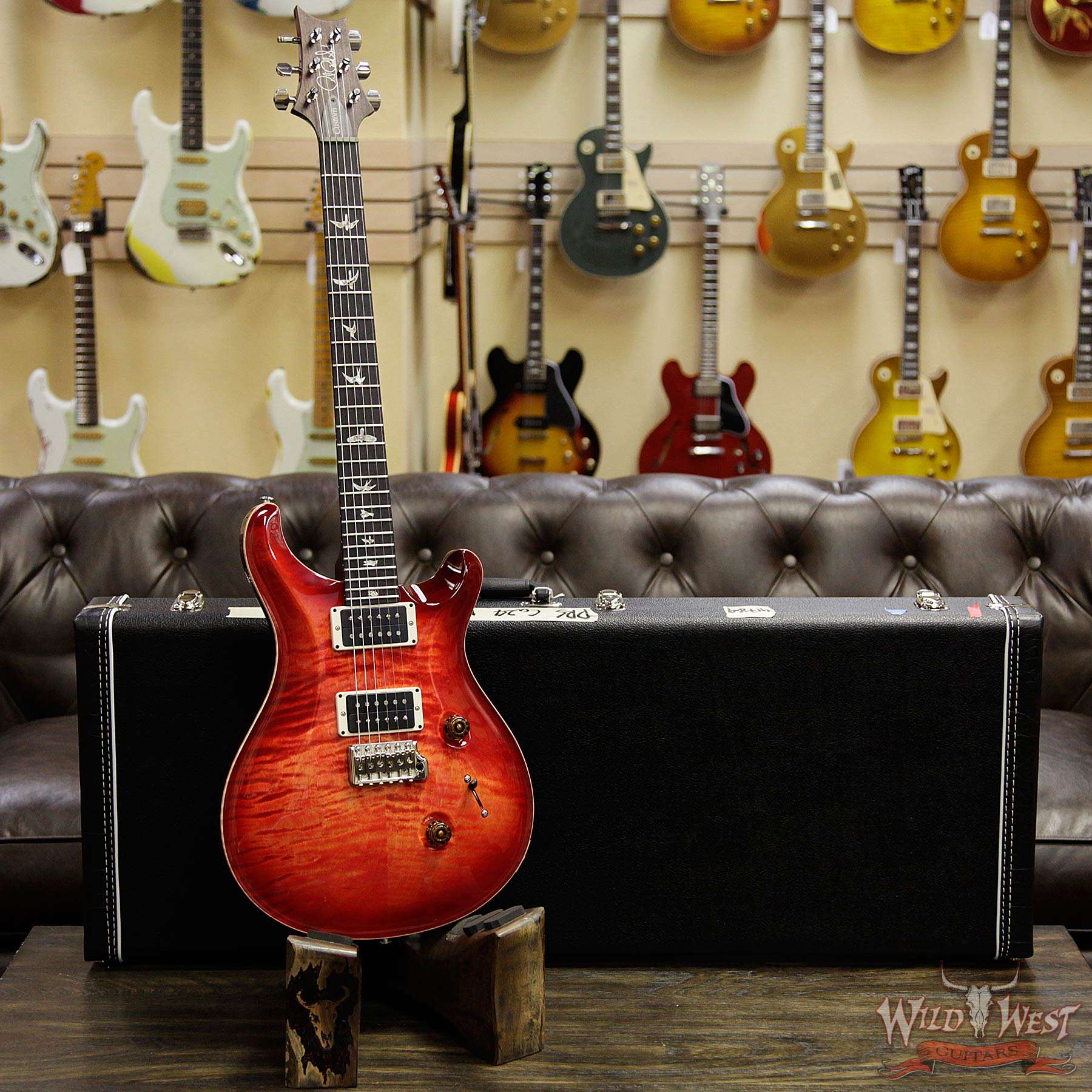 prs-cu24-265658-d1__wwg.jpg Paul Reed Smith PRS Custom 24 Flame Maple Top Rosewood Fingerboard Blood Orange - Image 9