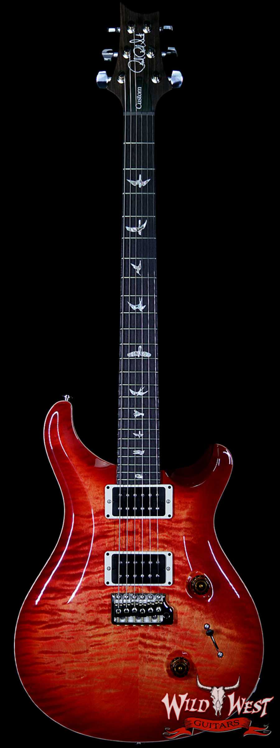 prs-cu24-265658-main__wwg_large.jpg Paul Reed Smith PRS Custom 24 Flame Maple Top Rosewood Fingerboard Blood Orange - Image 1