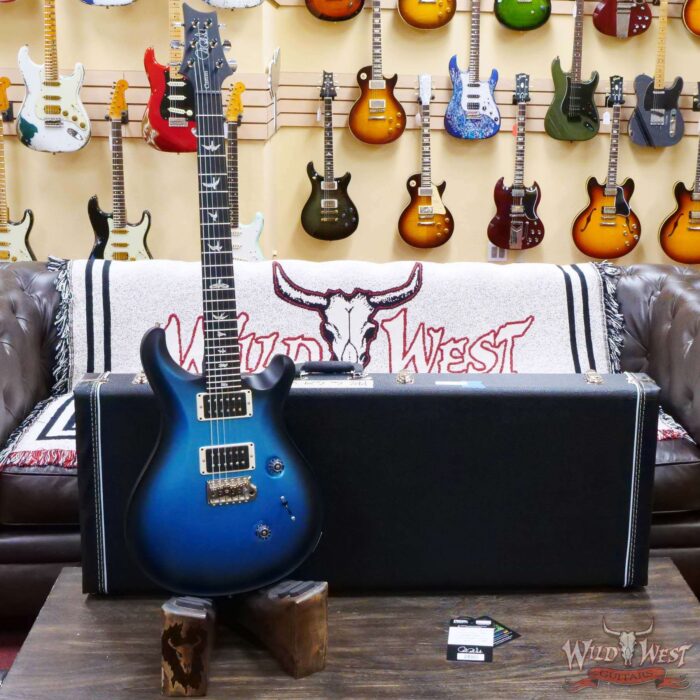 2022 Paul Reed Smith PRS Core Custom 24 Ebony Fingerboard Satin Frost Blue Metallic Smokeburst 8.05 LBS - Image 5