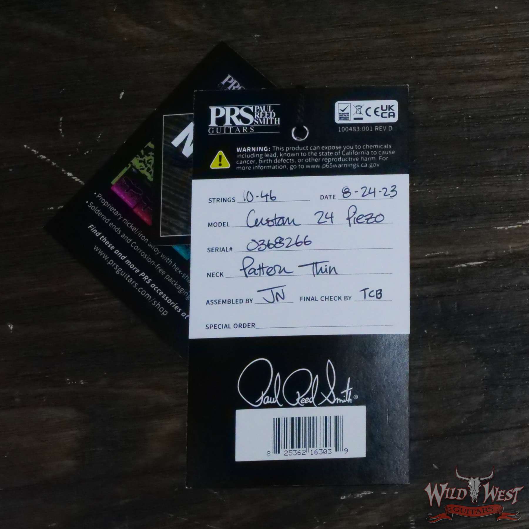 prs-cu24-368266-d7__wwg.jpg 2023 Paul Reed Smith PRS Core Series Custom 24 Piezo Rosewood Fingerboard Charcoal with Natural Back 7.50 LBS - Image 12