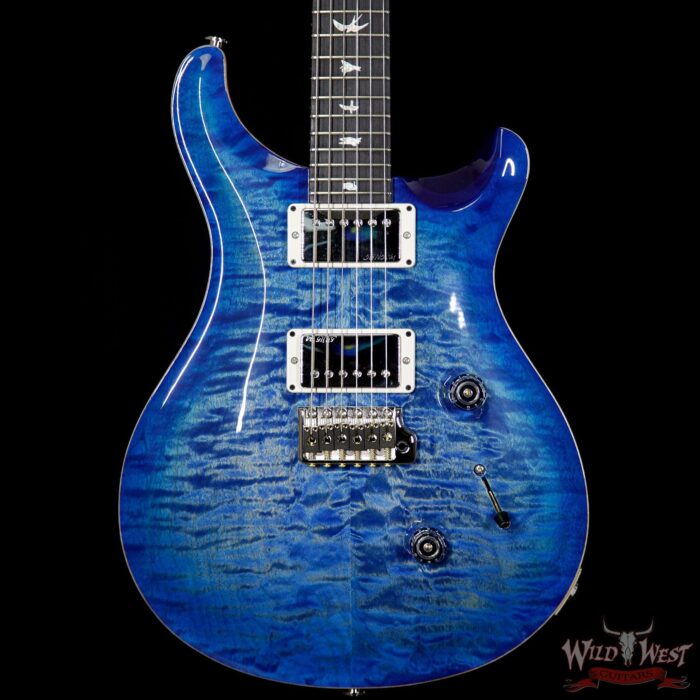 Paul Reed Smith PRS Custom 24 Quilt Maple Top Ebony Fretboard Faded Blue Burst - Image 3