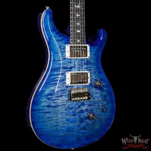 Paul Reed Smith PRS Custom 24 Quilt Maple Top Ebony Fretboard Faded Blue Burst - Image 4