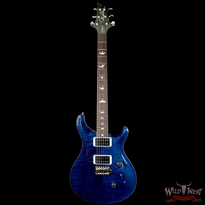 Paul Reed Smith PRS Custom 24 Flame Maple Top Katalox Fingerboard Royal Blue Black Back - Image 3