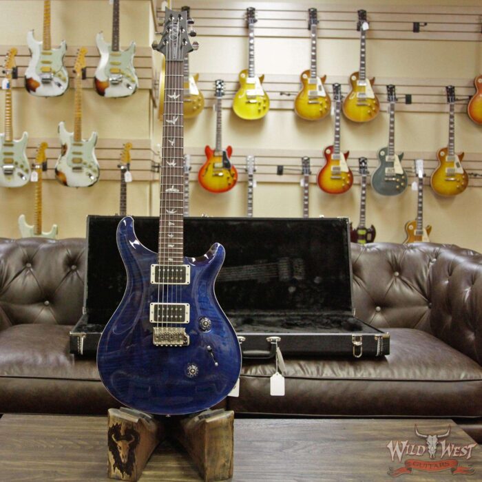 Paul Reed Smith PRS Custom 24 Flame Maple Top Katalox Fingerboard Royal Blue Black Back - Image 5