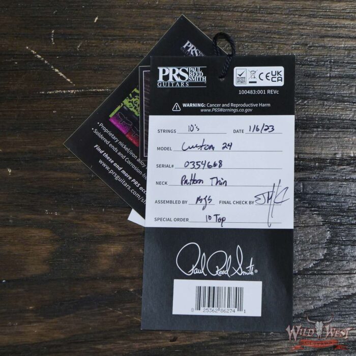 Paul Reed Smith PRS Core Series 10 Top Custom 24 Floyd Rose Ebony Fingerboard Vintage Smokeburst - Image 11