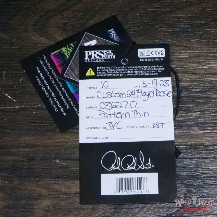 Paul Reed Smith PRS Core Series Custom 24 Floyd Rose FR Ebony Fingerboard Aquamarine - Image 12