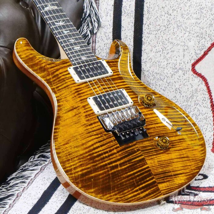 Paul Reed Smith PRS Core Series Custom 24 Floyd Rose Ebony Fingerboard Yellow Tiger - Image 8