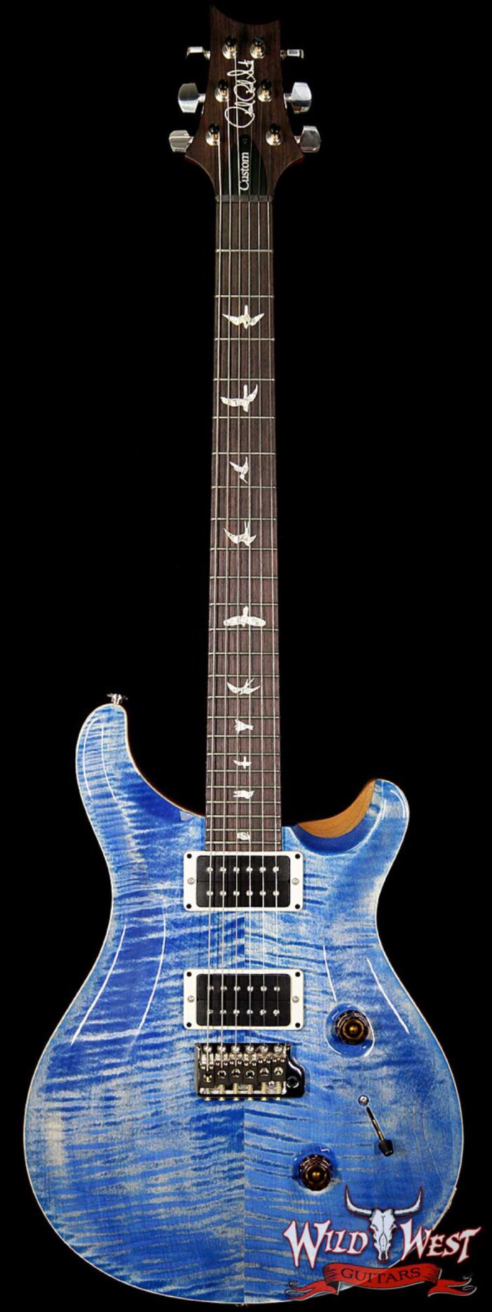 PRS Paul Reed Smith Flame Maple Top Custom 24 Rosewood Fretboard Faded Blue Jean - Image 1