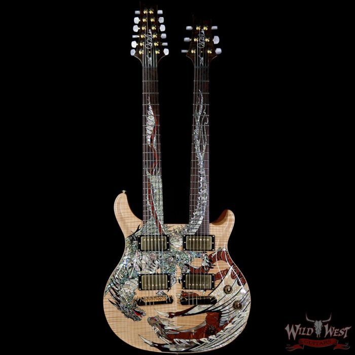 2005 PRS Paul Reed Smith 20th Anniversary Double Neck Dragon #6 Natural - Image 4