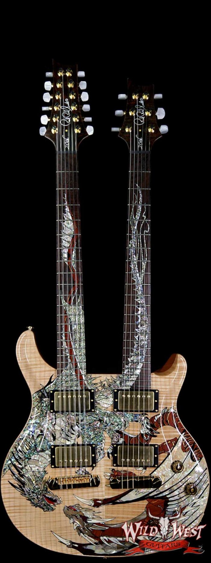 2005 PRS Paul Reed Smith 20th Anniversary Double Neck Dragon #6 Natural - Image 1