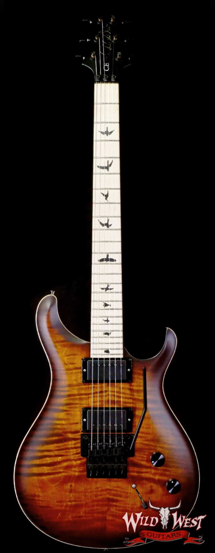 Paul Reed Smith PRS Bolt-On Series Dustie Waring Signature CE 24 Floyd FR Maple Board Burnt Amber Smokeburst - Image 1