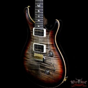 PRS 2018 Experience 10 Top Custom 24 Flame Top East Indian Rosewood Neck Ebony Board Charcoal Tricolor Burst - Image 2