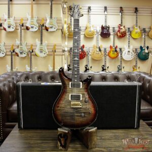PRS 2018 Experience 10 Top Custom 24 Flame Top East Indian Rosewood Neck Ebony Board Charcoal Tricolor Burst - Image 11