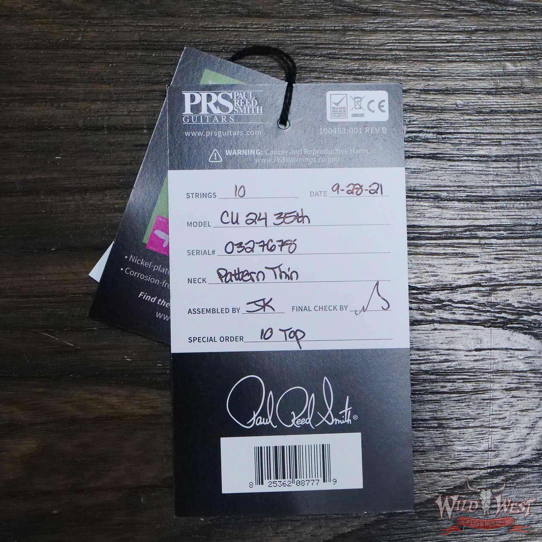 prs-f10-35thcu24-327678-d7__wwg.jpg Paul Reed Smith PRS Core 10 Top 35th Anniversary Custom 24 Whale Blue Smokeburst - Image 11