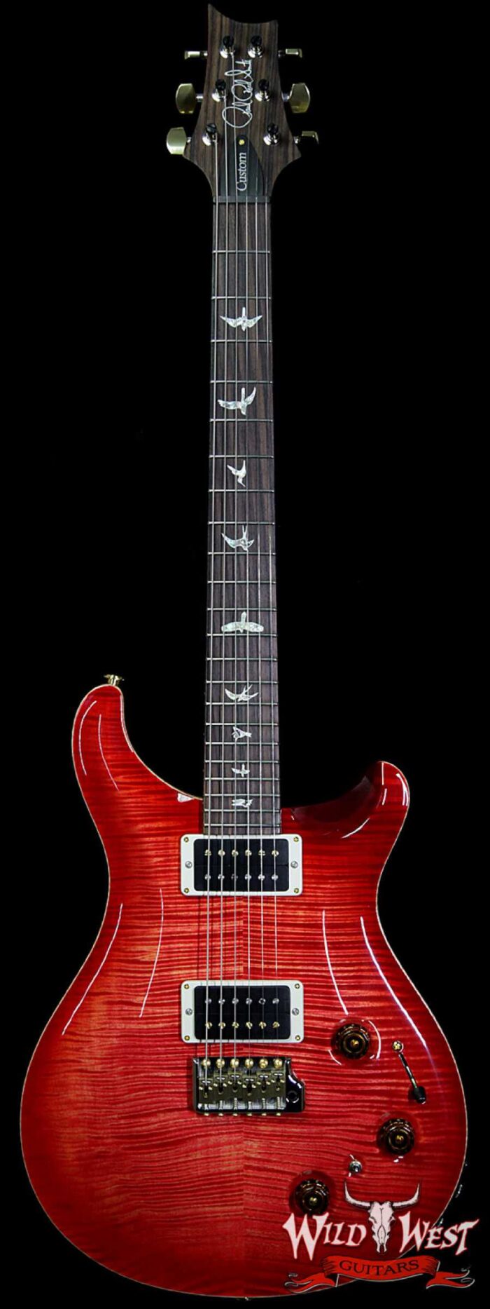 Paul Reed Smith PRS 10 Top Flame Maple Top Custom 22 Piezo P22 Rosewood Fretboard Blood Orange - Image 1