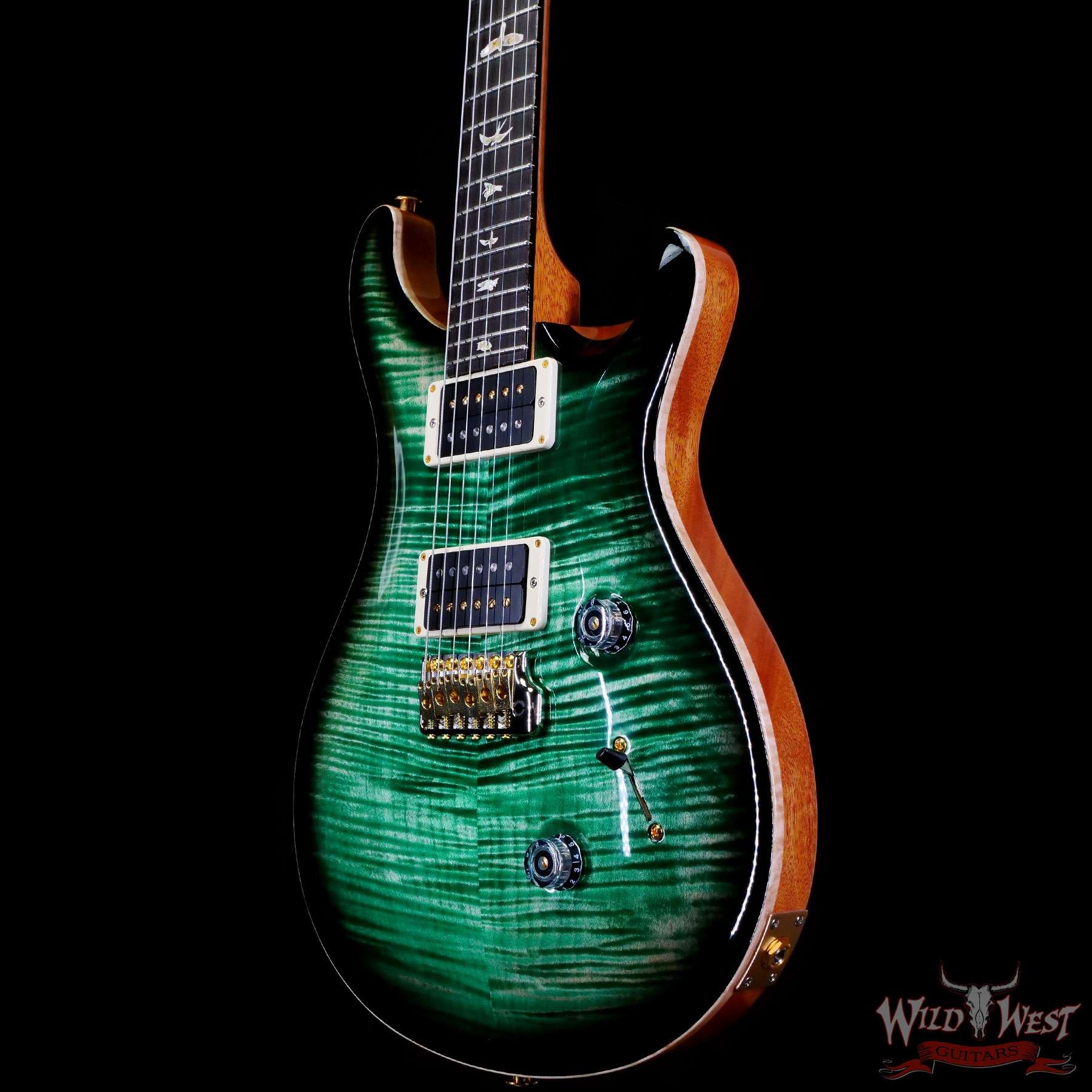 prs-f10-cu24-jade-339837-br__wwg.jpg Paul Reed Smith PRS Core 10 Top Custom 24 Rosewood Fingerboard Faded Jade Smoke Burst - Image 2
