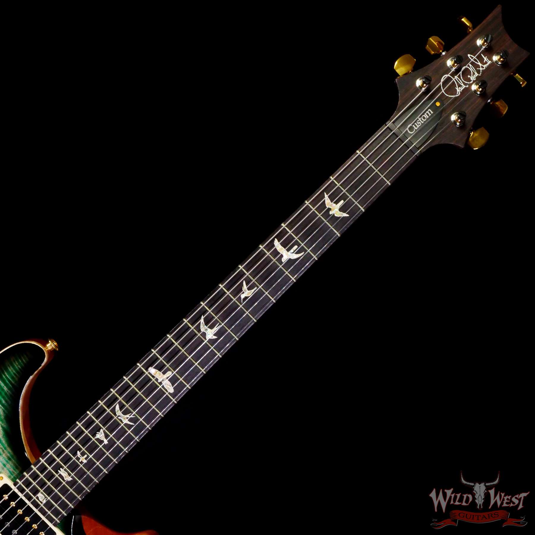 prs-f10-cu24-jade-339837-c2__wwg.jpg Paul Reed Smith PRS Core 10 Top Custom 24 Rosewood Fingerboard Faded Jade Smoke Burst - Image 4