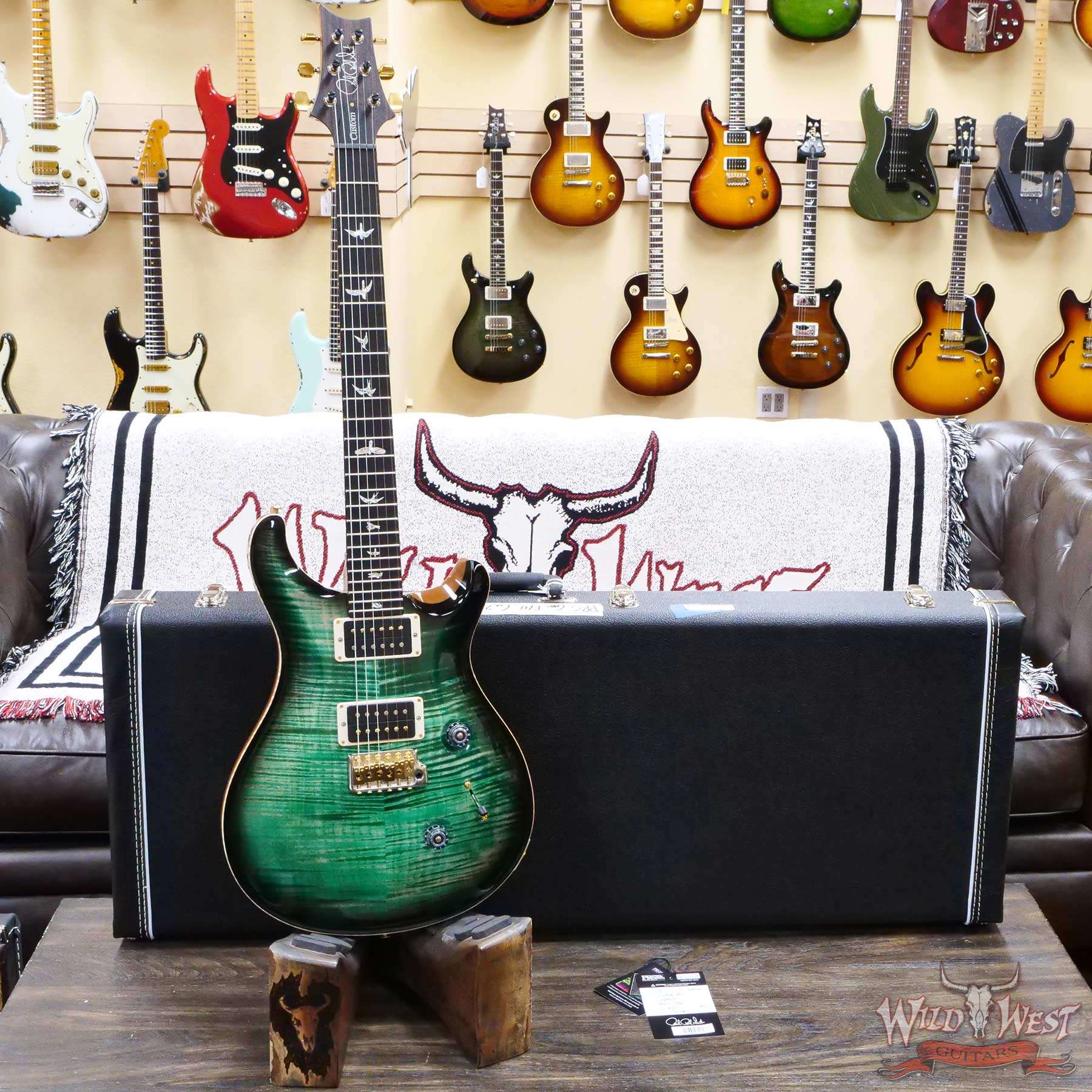 prs-f10-cu24-jade-339837-d1__wwg.jpg Paul Reed Smith PRS Core 10 Top Custom 24 Rosewood Fingerboard Faded Jade Smoke Burst - Image 6