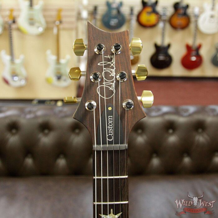 2018 PRS Wood Library 10 Top Custom 24 Flame Top Korina Neck Cocobolo Board Blue Fade - Image 9