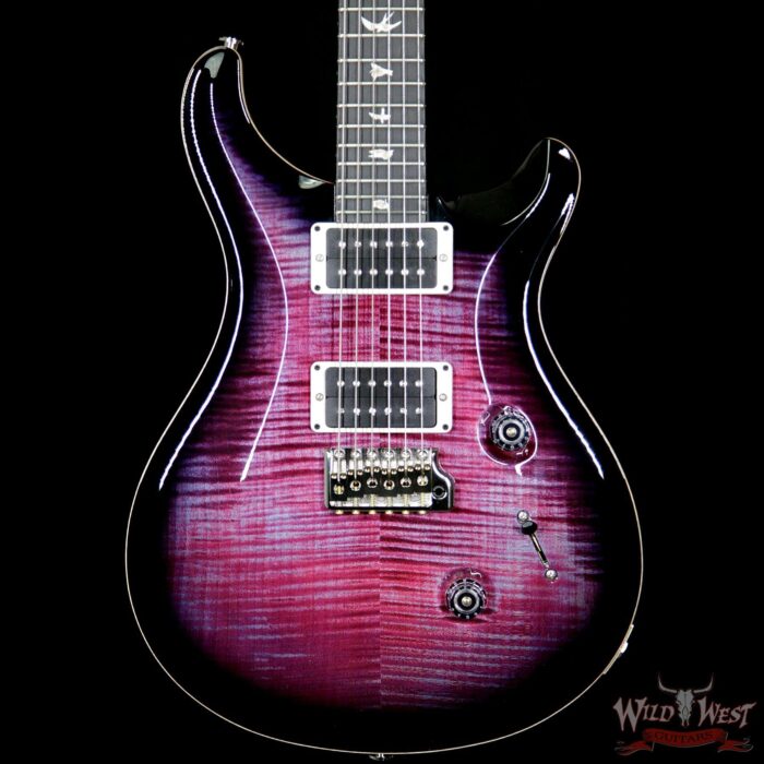 PRS Paul Reed Smith Flame Maple 10 Top Custom 24 African Blackwood Fretboard Violet Black Burst - Image 3