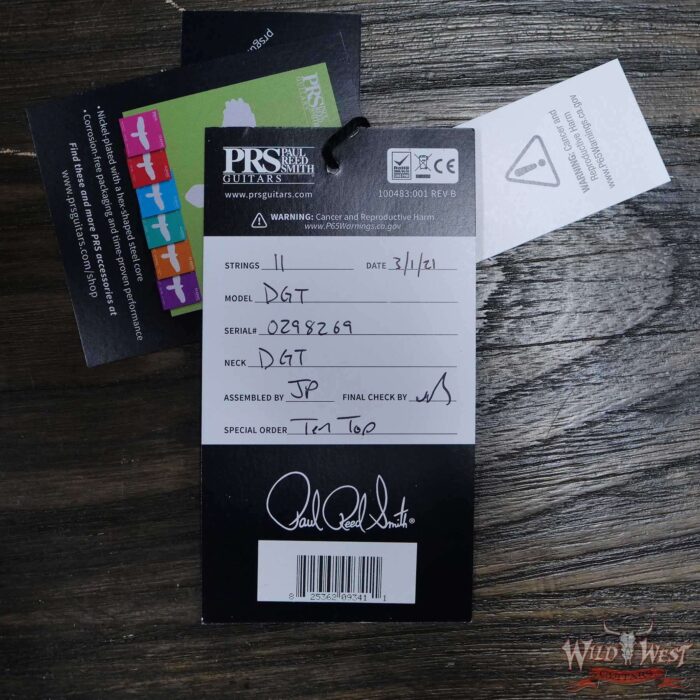 Paul Reed Smith PRS 10 Top David Grissom Trem Signature DGT Birds Inlay Fire Red Smokeburst - Image 11