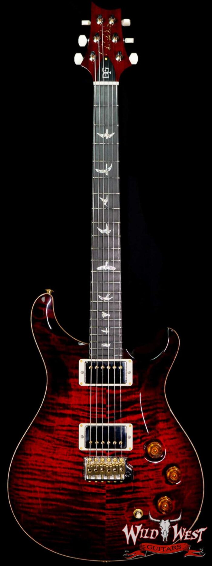 Paul Reed Smith PRS 10 Top David Grissom Trem Signature DGT Birds Inlay Fire Red Smokeburst - Image 1
