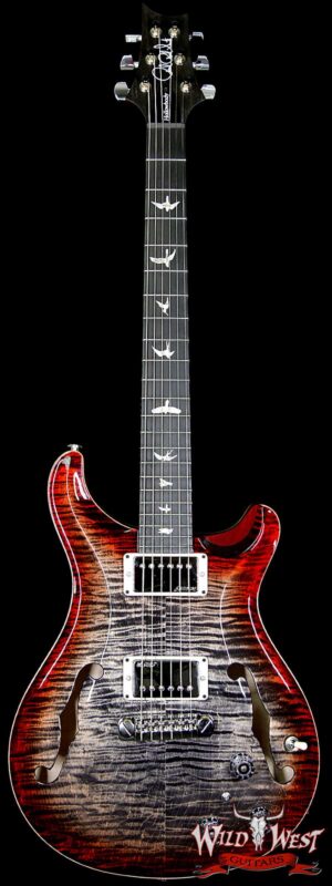 PRS Paul Reed Smith 10 Top Hollowbody II HB2 Piezo Flame Maple Ebony Fretboard Charcoal Cherry Burst