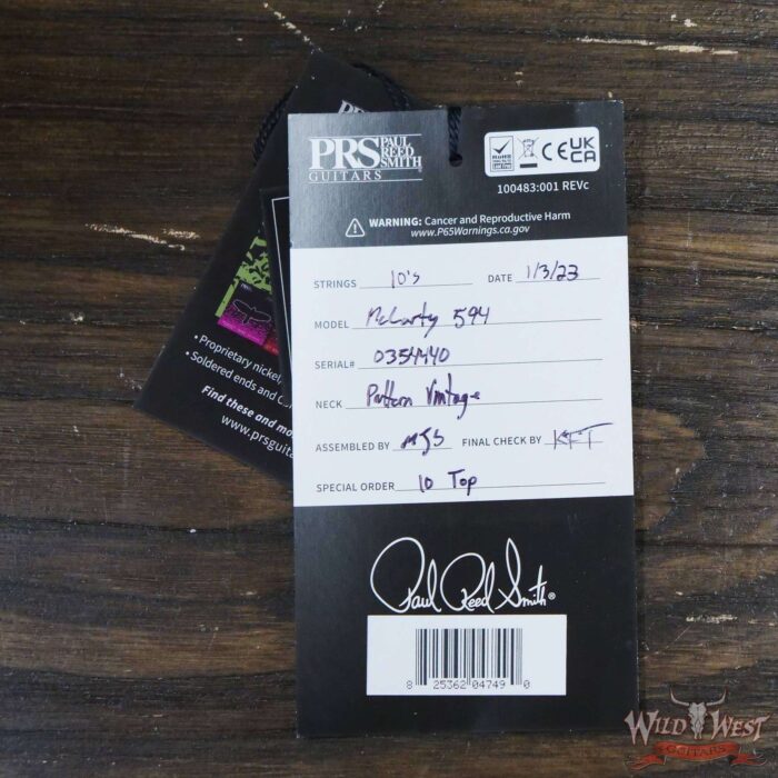 Paul Reed Smith PRS Core Series 10 Top McCarty 594 Blue Matteo - Image 11