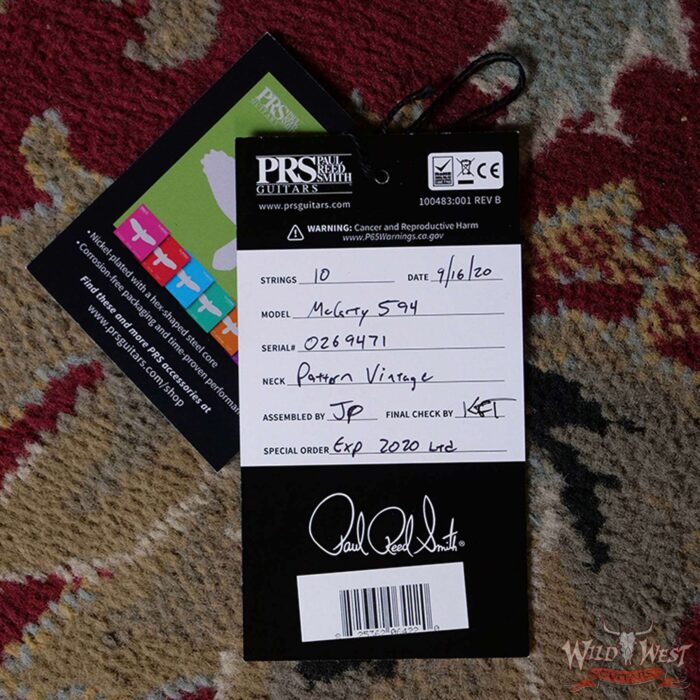 Paul Reed Smith PRS 2020 Experience 10 Top McCarty 594 Flame Maple Neck Brazillian Rosewood Board Black Cherry - Image 12