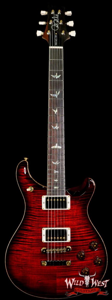 Paul Reed Smith PRS 2020 Experience 10 Top McCarty 594 Flame Maple Neck Brazillian Rosewood Board Black Cherry