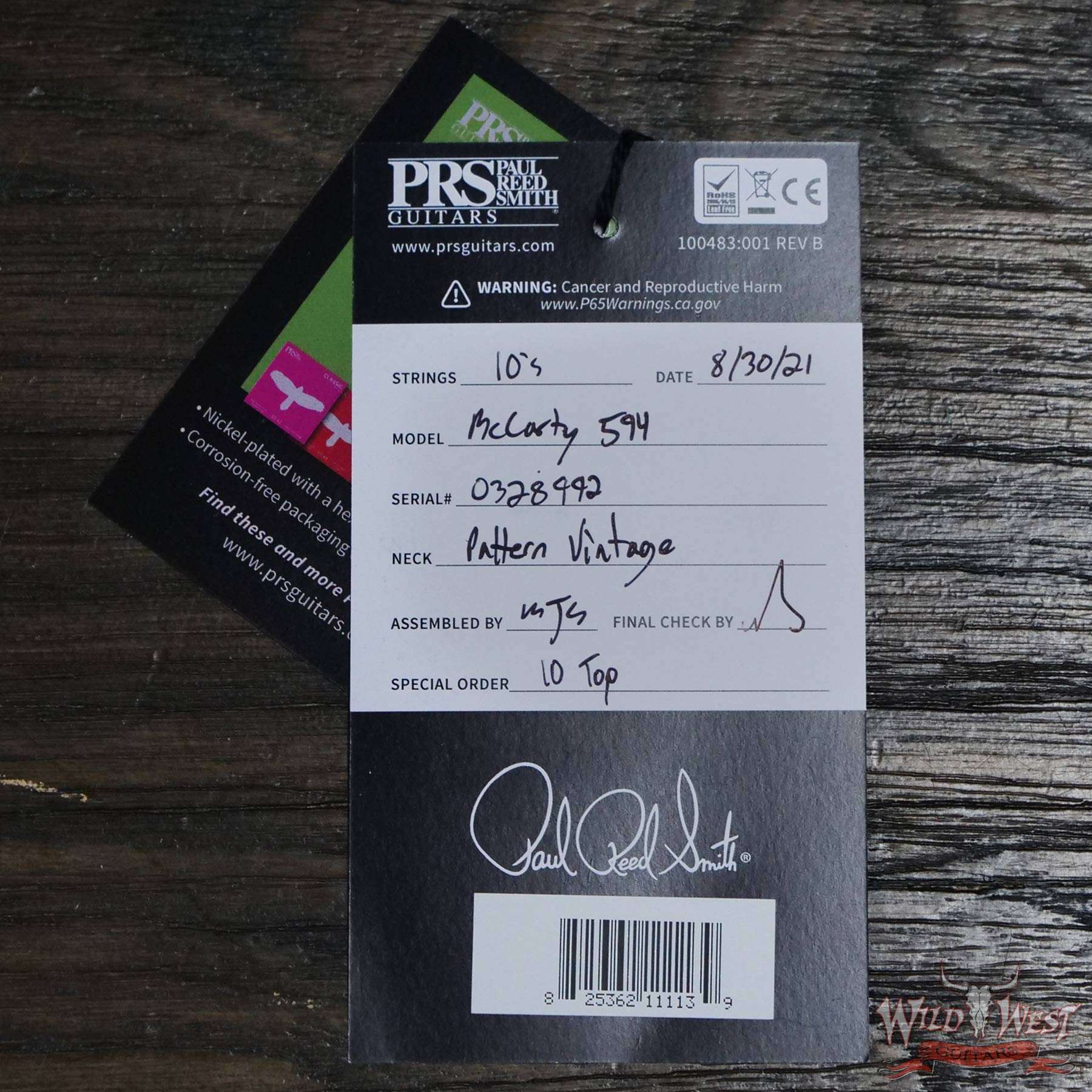 prs-f10-mc594ebony-328992-d7__wwg.jpg Paul Reed Smith PRS Core 10 Top McCarty 594 Flame Maple Top Ebony Fingerboard Charcoal Burst - Image 11