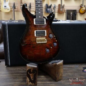 Paul Reed Smith PRS Core 10 Top Custom 24 Piezo P24 w/ Pattern Thin Neck Orange Tiger Smokewrap - Image 7