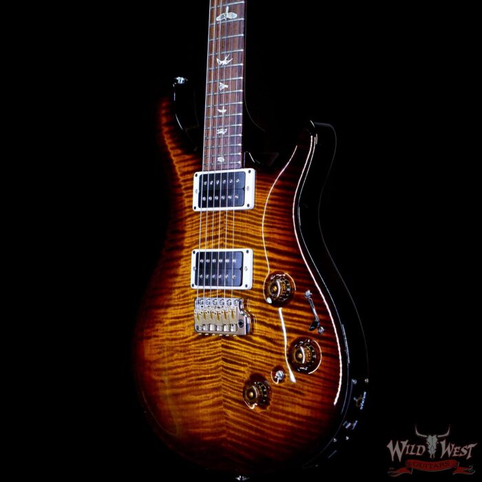 Paul Reed Smith PRS Core 10 Top Custom 24 Piezo P24 Flame Maple Rosewood Fingerboard Black Gold Wraparound - Image 2