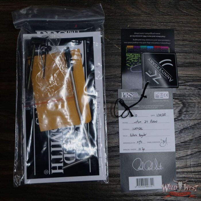 Paul Reed Smith PRS Core 10 Top Custom 24 Piezo P24 Flame Maple Rosewood Fingerboard Black Gold Wraparound - Image 11