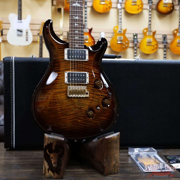 Paul Reed Smith PRS Core 10 Top Custom 24 Piezo P24 Flame Maple Rosewood Fingerboard Black Gold Wraparound - Image 7
