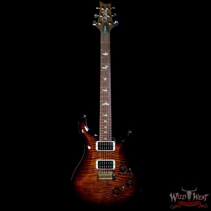 Paul Reed Smith PRS Core 10 Top Custom 24 Piezo P24 Flame Maple Rosewood Fingerboard Black Gold Wraparound - Image 3