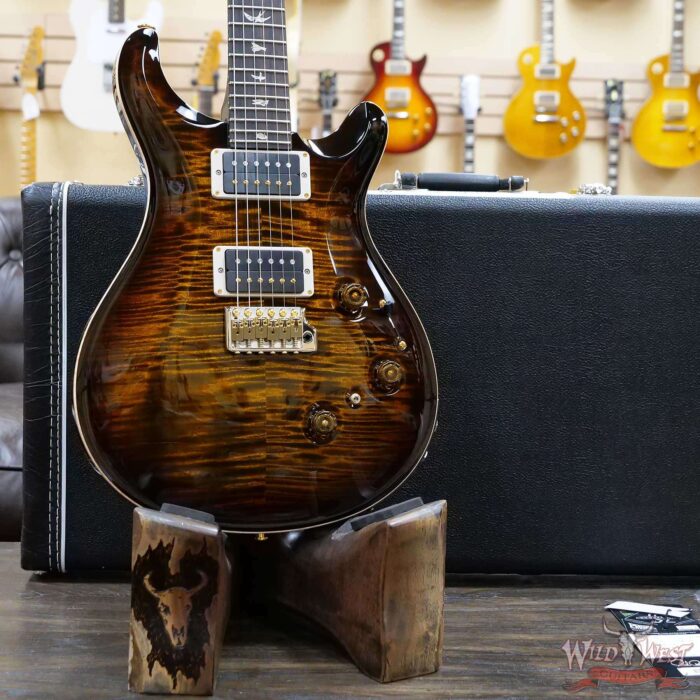 Paul Reed Smith PRS Core 10 Top Custom 24 Piezo P24 Flame Maple Rosewood Fingerboard Black Gold Burst - Image 7