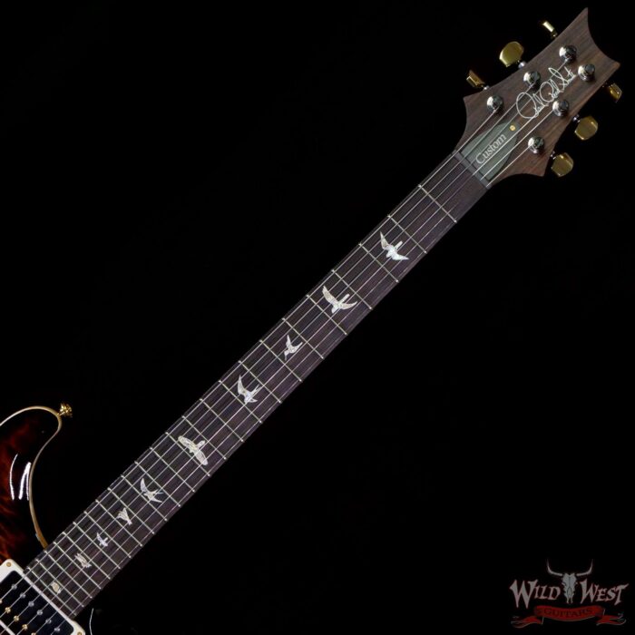 Paul Reed Smith PRS Core 10 Top Custom 24 Piezo P24 Flame Maple Rosewood Fingerboard Black Gold Burst - Image 4
