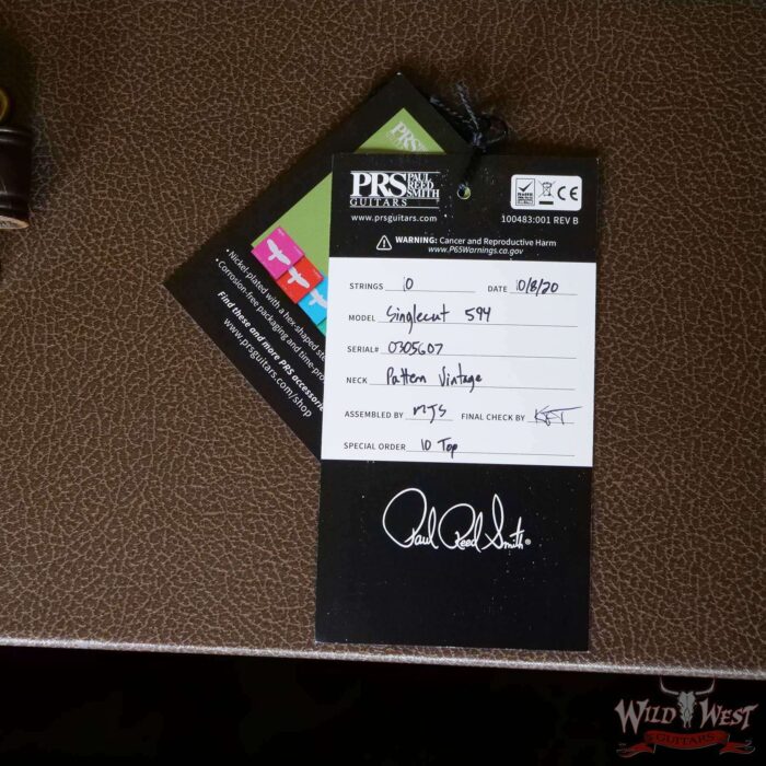 Paul Reed Smith PRS Core 10 Top Singlecut McCarty 594 SC 594 Violet Blue Burst - Image 11