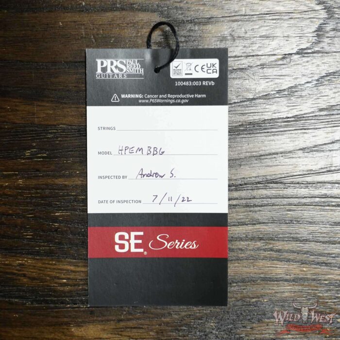 Paul Reed Smith PRS SE Hollowbody II Piezo Black Gold Burst F15926 6.15 LBS - Image 11