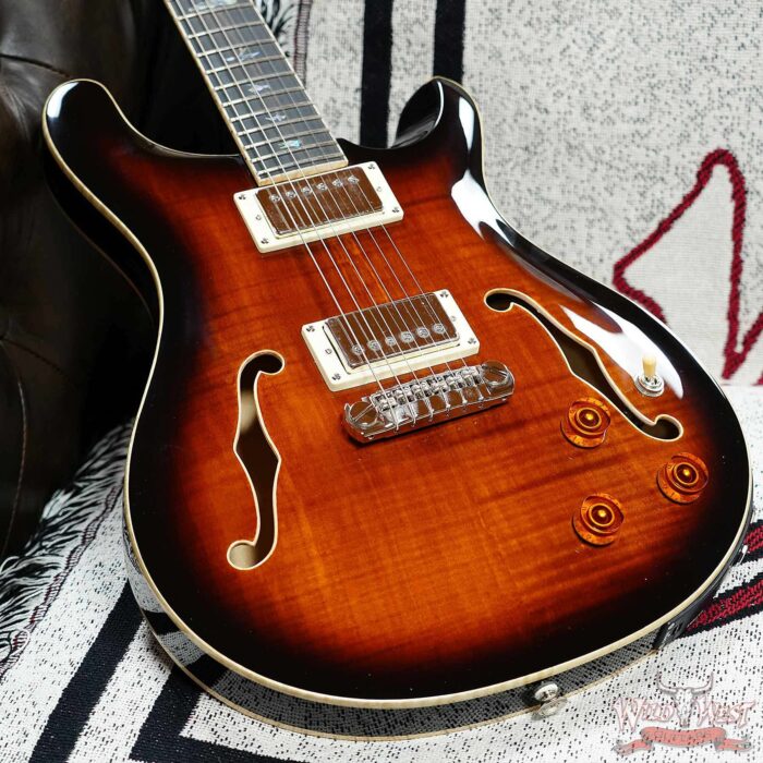Paul Reed Smith PRS SE Hollowbody II Piezo Black Gold Burst F15926 6.15 LBS - Image 7