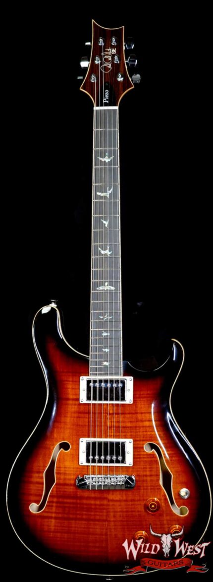 Paul Reed Smith PRS SE Hollowbody II Piezo Black Gold Burst F15926 6.15 LBS