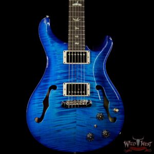 PRS HB2 Hollowbody II Piezo Flame Maple Top & Back Rosewood Fingerboard Faded Blue Wrap Burst - Image 3