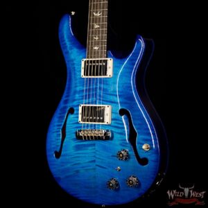 PRS HB2 Hollowbody II Piezo Flame Maple Top & Back Rosewood Fingerboard Faded Blue Wrap Burst - Image 2