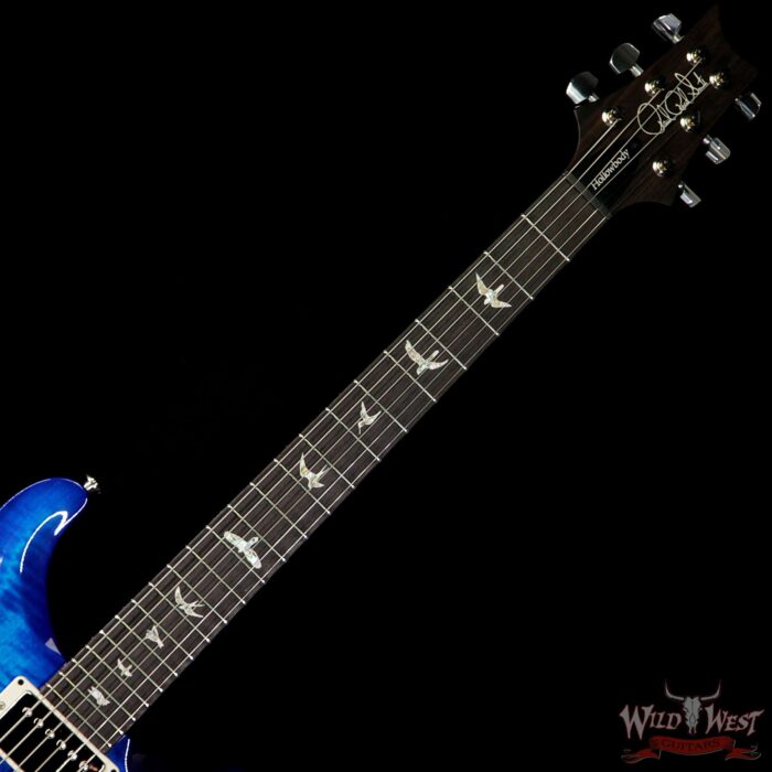 PRS HB2 Hollowbody II Piezo Flame Maple Top & Back Rosewood Fingerboard Faded Blue Wrap Burst - Image 8