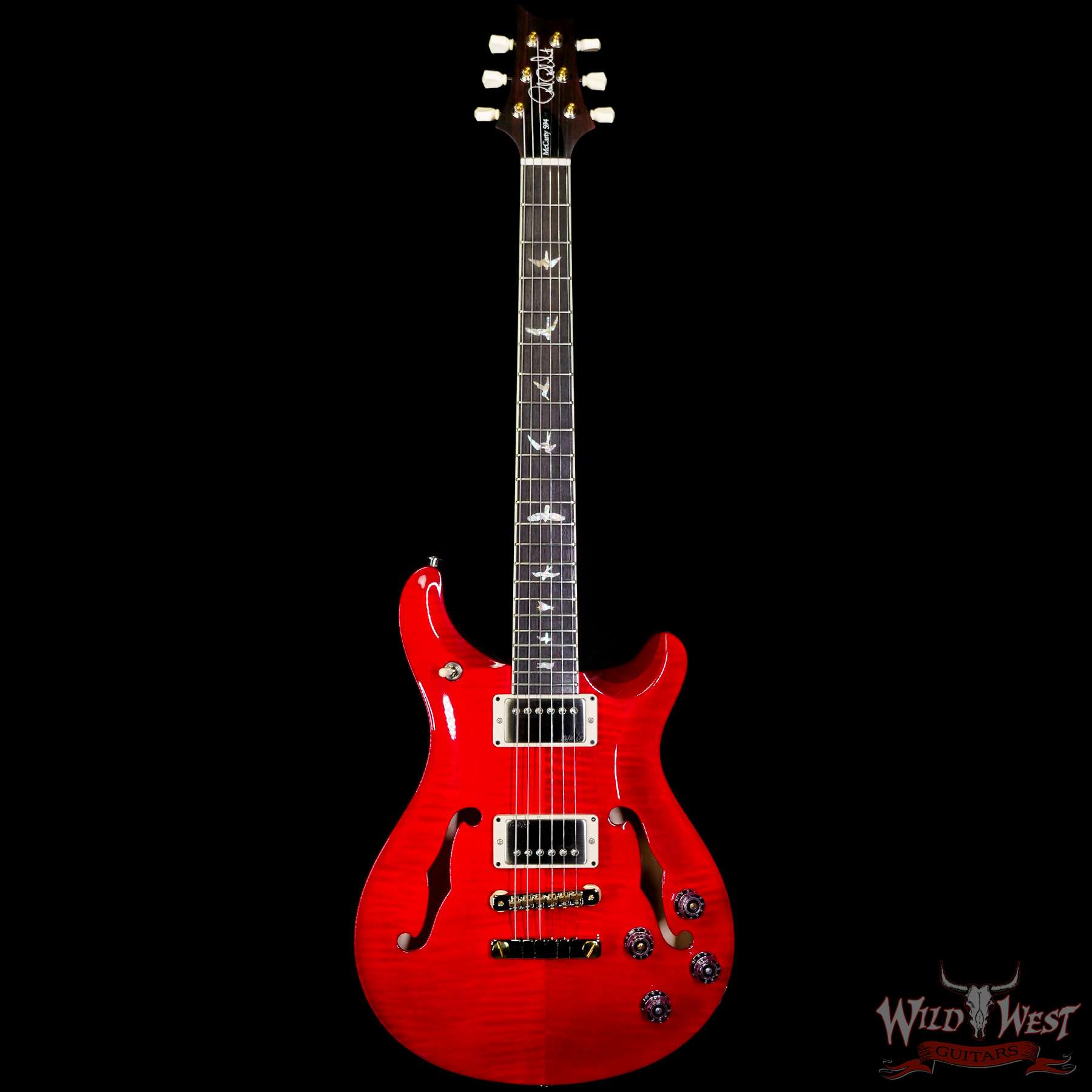 prs-hbii594-350236-c1__wwg.jpg Paul Reed Smith PRS Core Series McCarty 594 Hollowbody II Rosewood Fingerboard Ruby Red - Image 3